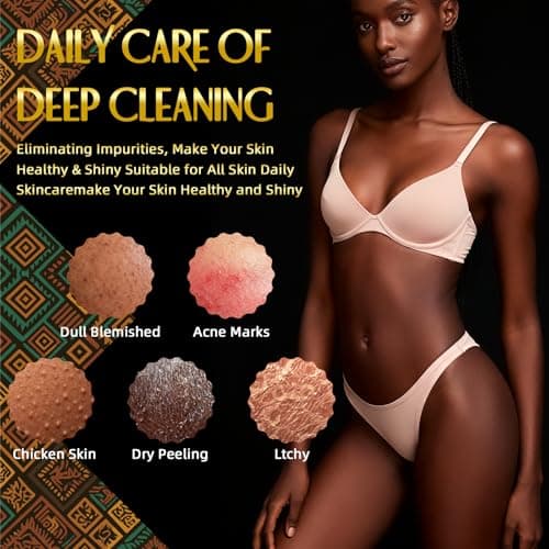 UJFQBH 3 Pieces African Bath Sponge African Net Long Net Bath Sponge Exfoliating Shower Body Scrubber Back Scrubber Skin Smoother,Great for Daily Use (Pink,Yellow,Purple) — view 4
