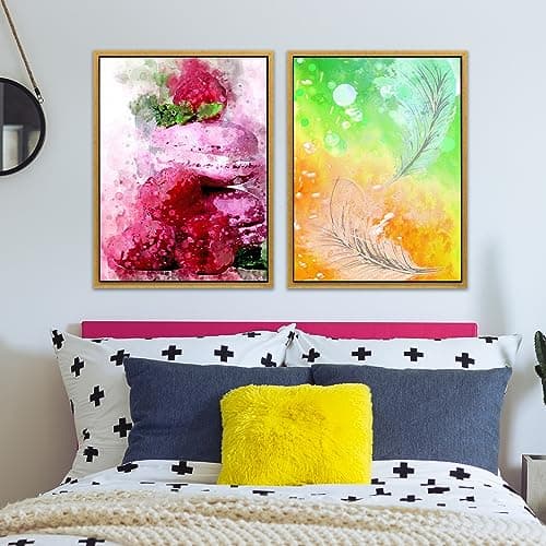 Pixy Canvas Floater Frame 16x20 for 1-1/2 (1.5) inch Deep Canvas Paintings/Canvas Prints/Wood Canvas Panels/Wall Art/Wall Decor/Home Decor/Artwork (Rustic Gold, 16 x 20 inch, Portrait) — view 2