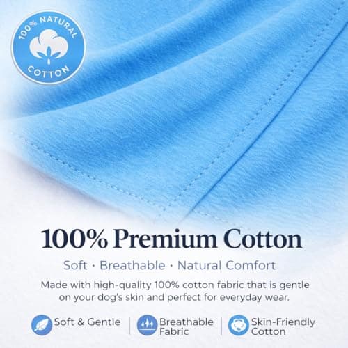 Lovelonglong Pet Clothing Dog Costumes Basic Blank T-Shirt Tee Shirts for Small Dogs Light-Blue M