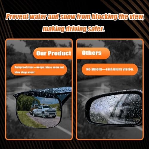 Universal Clip on Towing Mirror, 2026 New Extensions for Towing Side Mirror Extender with RainGuard Adjustable Convex Snap and Zap Tow Mirrors for Car Truck Trailer RV SUV Driver and Passenger Side — view 5