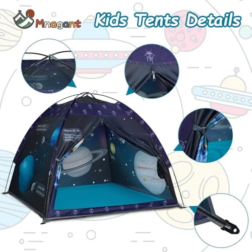 Mnagant Space World Play Tent-Kids Galaxy Dome Tent Playhouse for Boys and Girls Imaginative Play-Astronaut Space for Kids Indoor and Outdoor Fun, Perfect Kid’s Gift- 47" x 47" x 43" — view 3