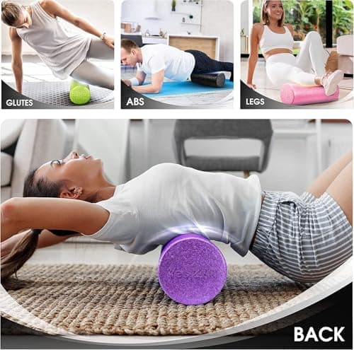 Yes4All High-Density EPP Round Back Roller Foam, Foam Roller for Yoga, Pilates & Stretching - 12, 18, 24, 36 inch — view 2