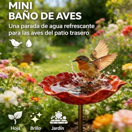 Metal Flower Garden Stake Bird Bath Flower-Shaped Bee Watering Station for Garden Watering Flowers Stake Station Colorful Butterfly Bee Bath Bowl for Outdoor Yard Decor (Blue)