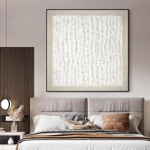 46"x46" XL Framed Wall Art Neutral Abstract Line Design Art (Frame Assembly Required) — view 4