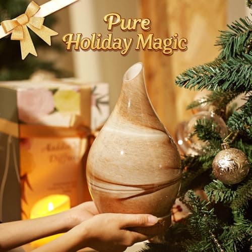 Porseme 280ml Essential Oil Diffuser Glass Color Changing Aroma Air Diffusers Aromatherapy Ultrasonic Cool Mist Humidifier 7 Running Hours Waterless Auto-Off (Desert) — view 5
