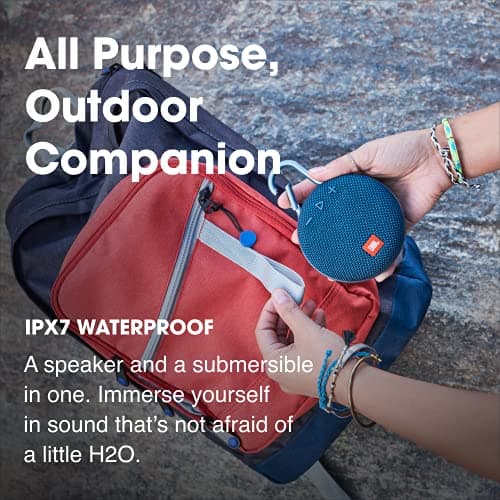 JBL Clip 3, Fiesta Red - Waterproof, Durable & Portable Bluetooth Speaker - Up to 10 Hours of Play - Includes Noise-Cancelling Speakerphone & Wireless Streaming — view 4
