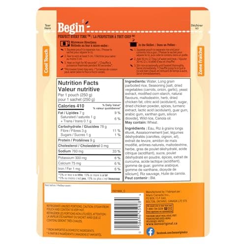 BEN'S ORIGINAL BISTRO EXPRESS Long Grain & Wild Rice Roasted Chicken Flavour, Side Dish, 250g Pouch — view 2