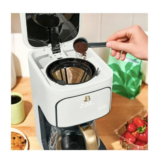 Beautiful 12-Cup Programmable Drip Coffee Maker by Drew Barrymore (White) — view 6