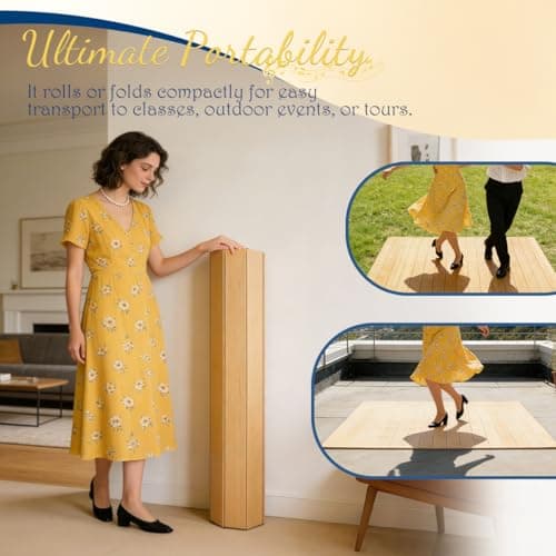 Pansente Tap Dance Floor 47.8x38.5 inches Dance Floor with Cushioning Underlay Dance Floor,Specifically Designed for Tap and Jazz Dance,is Perfect for Living Rooms,Studios, Stages,and Any Other Venue — view 5