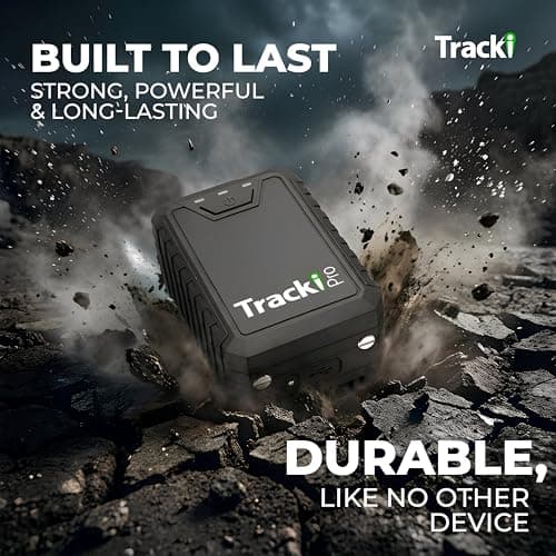 Tracki Pro GPS Tracker for Car – Waterproof 4G LTE Magnetic Car GPS Tracker, Long-Life Battery Up to 7 Months, Real-Time Tracking for Cars, Trucks, Vans, Motorcycles & Trailers, Subscription Required