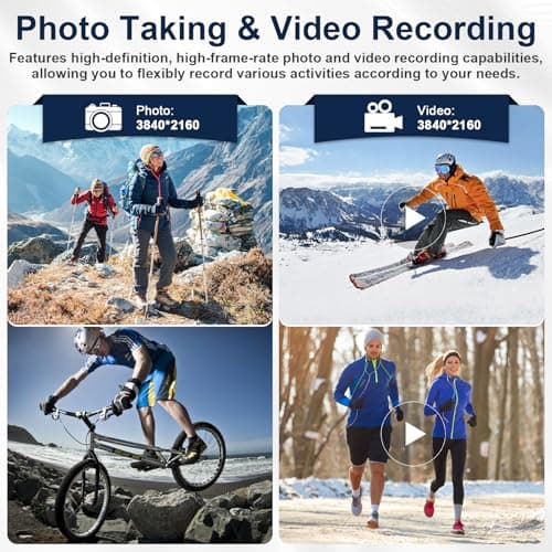 Mini Body Camera with 32GB Card, 4K Wearable Action Camera with 1.47” HD Screen, 140° Wide Angle, Magnetic Necklace & Mounts, APP Sharing, Loop Recording, POV Cam for Work, Sports, Pets & Daily Life — view 2
