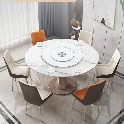 24" Tempered Glass Lazy Susan Turntable for Dining Table Large Tabletop 360° Rotating Tray Clear Serving Plate - Perfect for Family Gatherings, Banquets, and Weddings — view 5