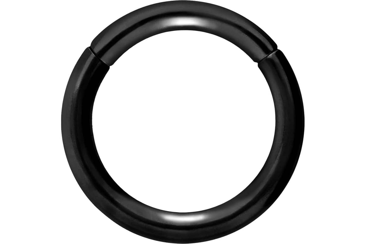 PIERCINGLINE Anillo segmento Clicker de acero quirúrgico – Piercing en oro, plata, rosa, negro o azul – para nariz, tabique, oreja, hélice o tragus — view 42