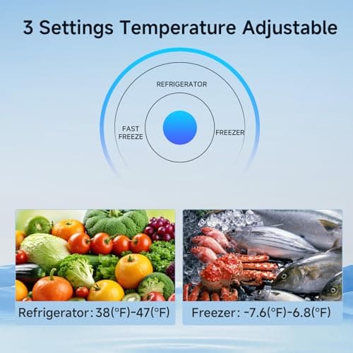 BANGSON Upright Freezer, 7.0 Cu.ft Stand Up Freezer, Convertible Upright Freezer/Refrigerator, Single Door for Kitchen,Garage, Office, Apartment, Silver — view 3