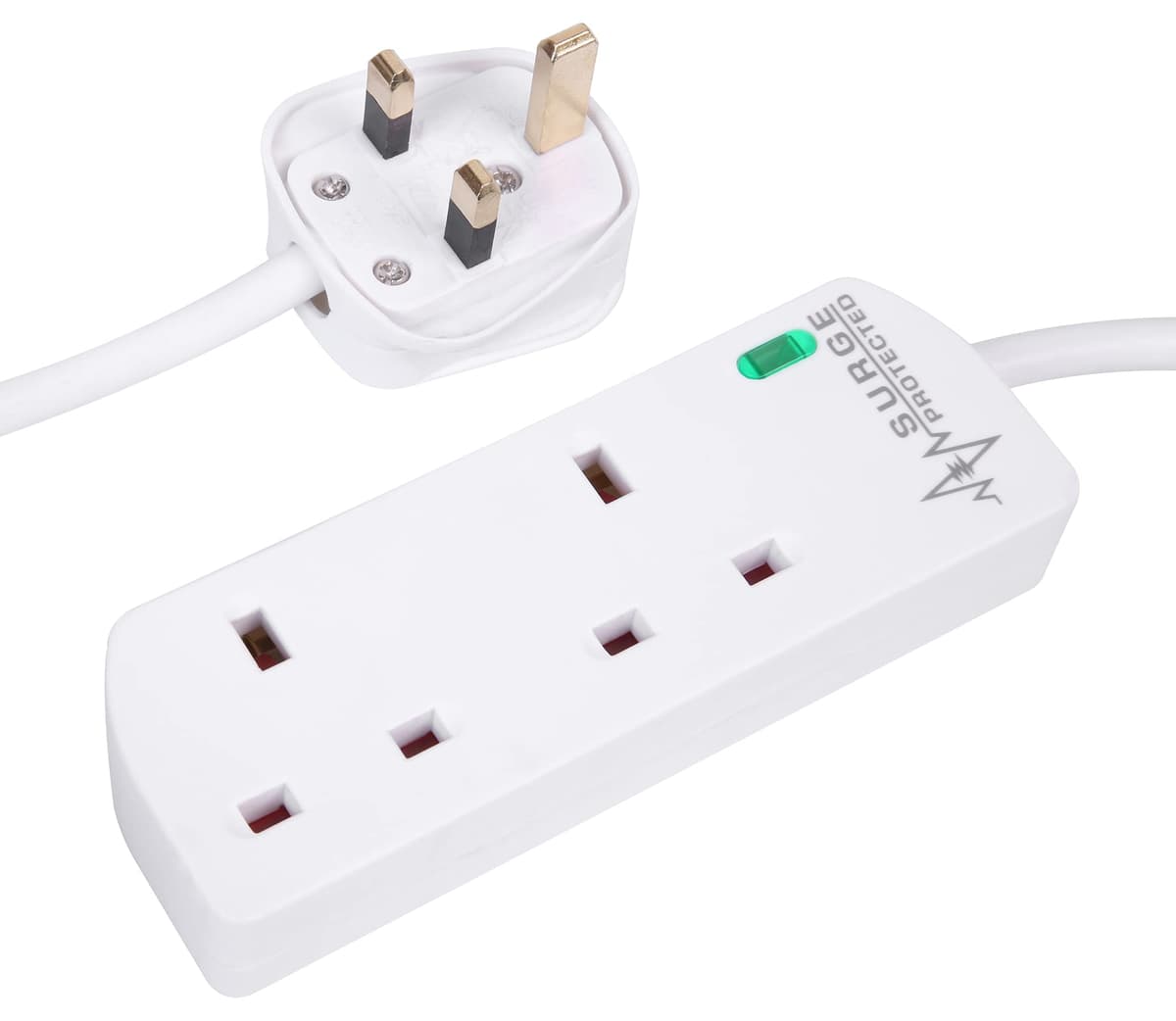 PRO ELEC PELB1951 2 Gang Surge Protected Extension Lead White, 10m — view 7