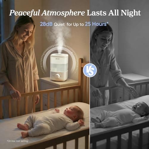 LEVOIT Top Fill Humidifiers for Bedroom, 2.5L Tank for Large Room, 28dB — view 2