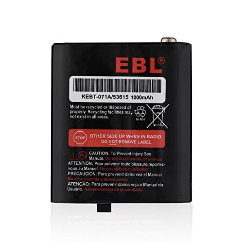 EBL 3.6V 1000mAh Rechargeable Battery Compatible with 53615 m53615 KEBTt-071-A KEBT-071-B KEBT-071-C KEBT-071-D Talkabout 5950 T4800 T4900 T5000 T5800 T9500R FV500 Series HKNN4002A HKNN4002B 2 Pack — view 2