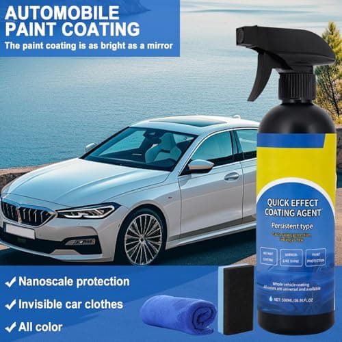 Car Coating Spray,16.9oz Quick Effect Coating Agent, Advanced Car Quick-Acting Agent Sprays,Scratch Wax Coatings Spray Waterless Wash,Oil Film Glass Cleaner, Hydrophobic Coating(2Pcs)