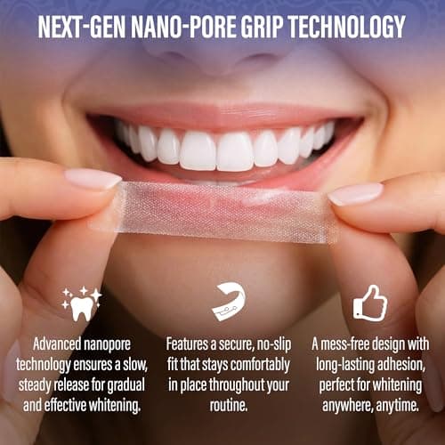 GuruNanda Teeth Whitening Strips Kit - 7-Day Treatment with Non-Slip, Dry Strip Technology - Whitening Designed with Care for a Brighter Smile — view 5