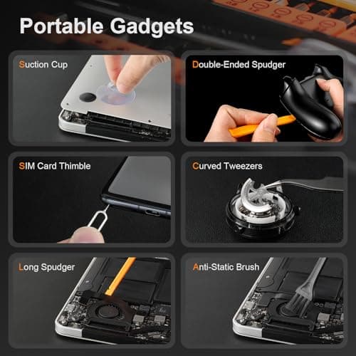 JOREST 40Pcs Small Precision Screwdriver Set, Mini Tool Kit with Torx T5 T6 T8 T9, Triwing Y00, Star Pentalobe, Repair for Ring Doorbell, Laptop, PC, Switch, PS5, Xbox, MacBook, iPhone, Watch, Glasses — view 2