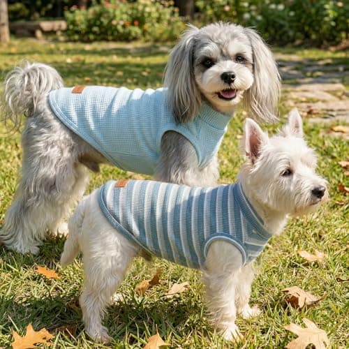 3Pack Dog Shirts Lightweight Waffle Dog Shirt for Small Dogs Sleeveless Dog Shirt for Small Medium Boy Girl Dogs Cozy & Breathable Pet Vest — view 4