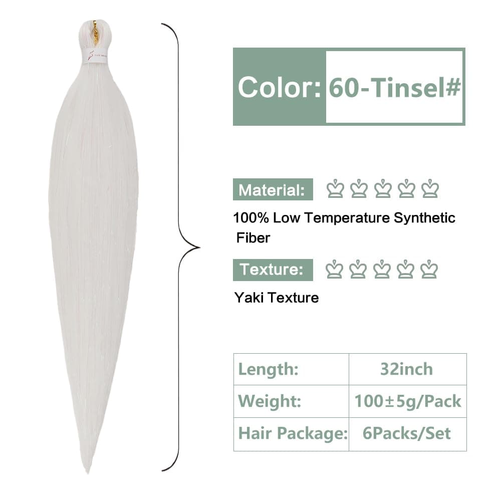 YDDM Capelli Per Treccine Africane Morado Extension Treccine Texture Yaki Easy Install per Principianti 32 Pollici 3 Pezzi Capelli Leggeri e Naturali per Box Braids, Twist e Crochet — view 280