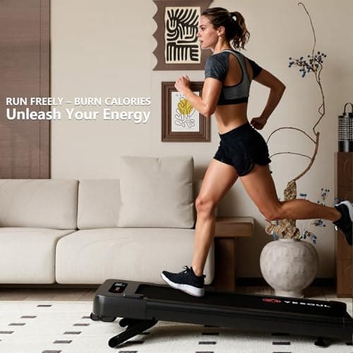 YESOUL Walking Pad Treadmill with 10% Auto Incline, 39.5"x15.5" Running Belt, 300 LBS Capacity, LED Display, Remote Control & Smart App, Quiet Compact Treadmill for Home Office — view 2