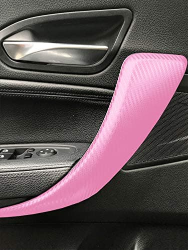 LZLRUN Pink 3D Carbon Fiber Car Vinyl Wrap Self Adhesive Film 1 x 5ft — view 2