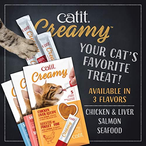 Catit Creamy Lickable Cat Treats, Assorted Flavors, 12 Tubes — view 3