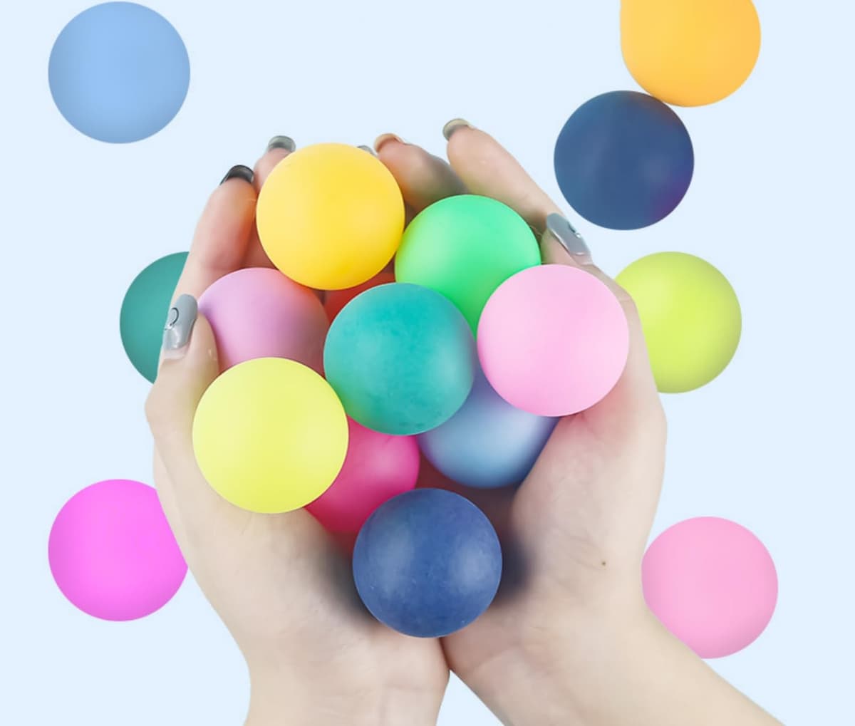 Pelotas de Ping Pong,50 Piezas 40 mm Color Pelotas de Ping Pong Plastico Pelota Ping Pong Pelota Ping Pong estándar para Adultos y Niños Mezcla de Colores — view 3