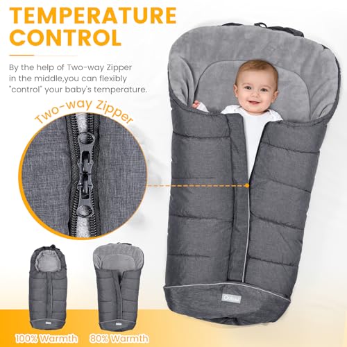 Orzbow Stroller Footmuff Universal, Weather-Proof Baby Bunting Bag, Warm — view 2