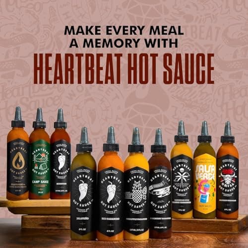 Heartbeat Hot Sauce Scorpion 3-Pack, 177 mL x3, 6/10 Heat, Trinidad Scorpion Pepper Sauce For Pizza, Tacos And Wings — view 5
