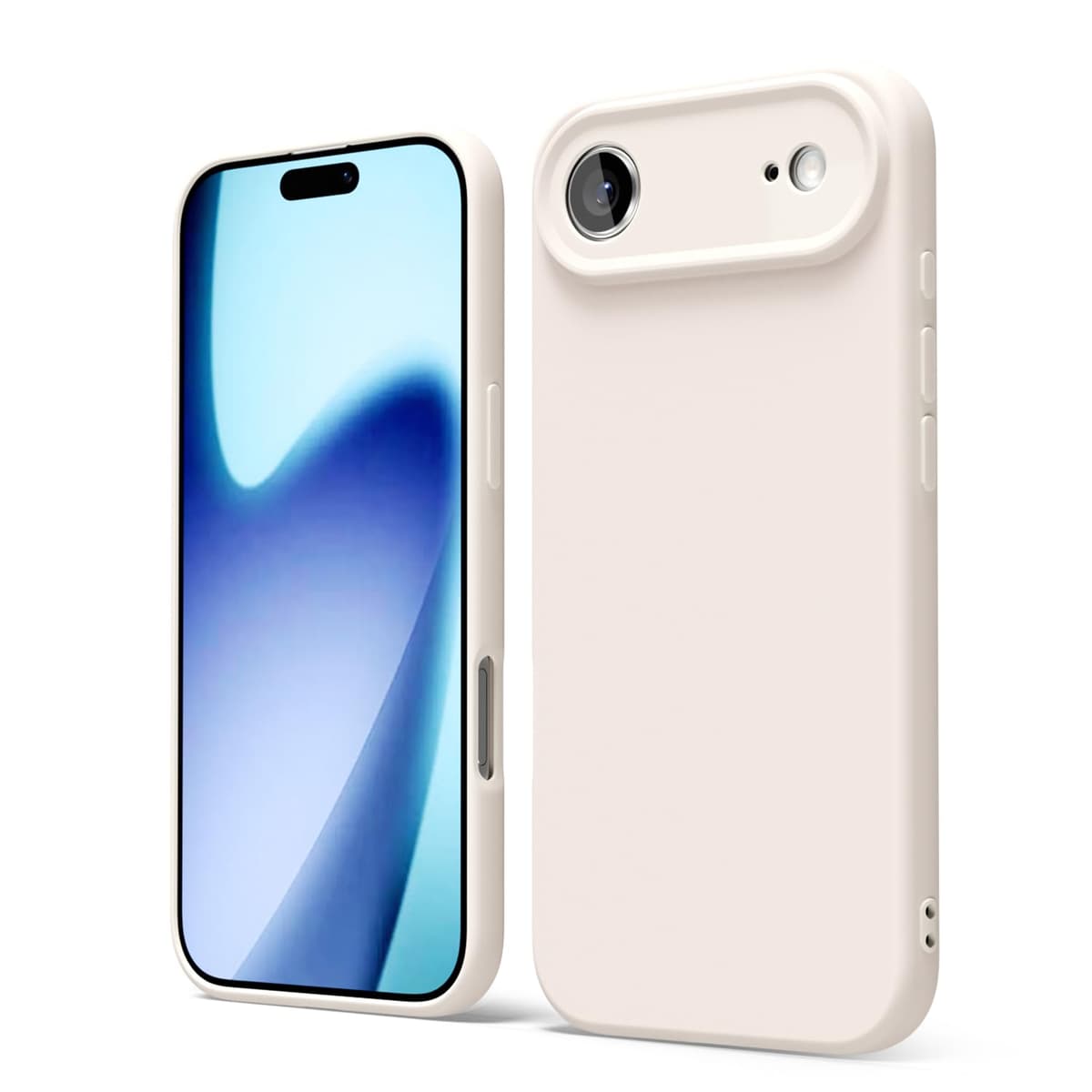 oakxco for iPhone 17 Pro Max Phone Case Liquid Silicone, Cute Thin Slim Grip Soft Rubber Gel for Women Men, Smooth Matte TPU Plain Solid Color Girly Simple Case with Camera Cover, Light Pink — view 1562