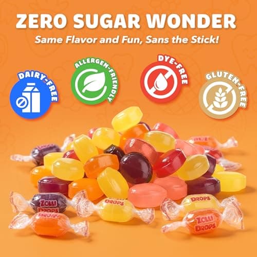 Zolli Drops Sugar Free Candy with Xylitol, Dye-Free Lollipops - Keto & Diabetic-Friendly, Dentist-Approved Treats for Kids (Peppermint, 1.6 oz) — view 3