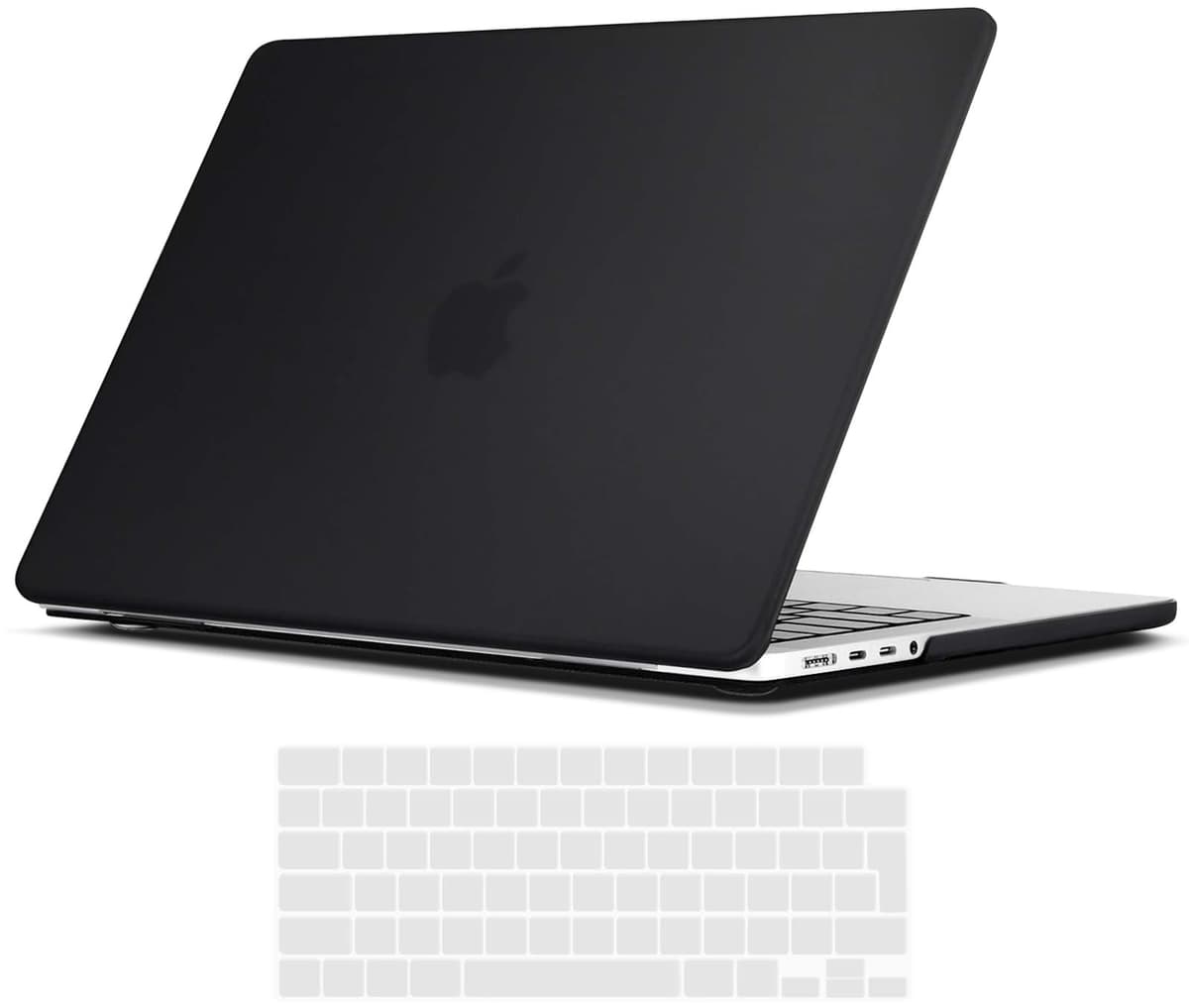 TECOOL Case compatible with MacBook Air M1 & MacBook Air 13 inch Retina 2020 2019 2018 (A2337 A2179 A1932), Plastic Snap On Hard Shell Cover & UK EU Keyboard Protector, Crystal Clear (Glossy) — view 14