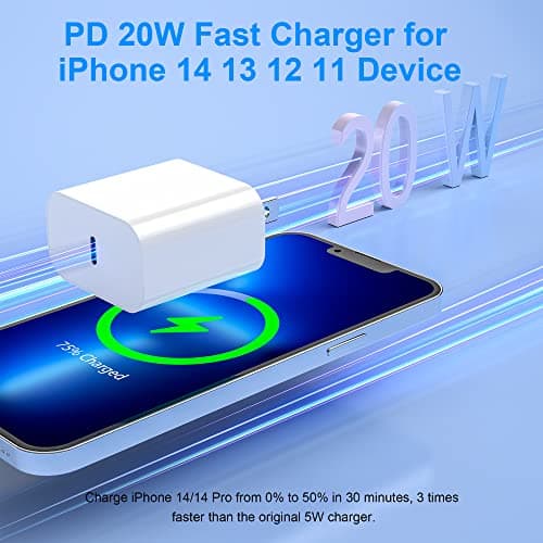 USB C Charger Block 2Pack 20W for iPhone 17 16 Fast Charging Wall Charger Plug with Type C Power Adapter for iPhone 17/16/16 Pro Max/16 Plus/15/14/13/12/11/Xs/X,for IPad Pro for Apple USBC Charge