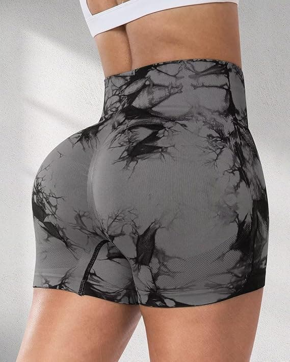 Pantalones cortos de entrenamiento de cintura alta para mujer, sin costuras, levantamiento de glúteos, para gimnasio, correr y yoga — view 5