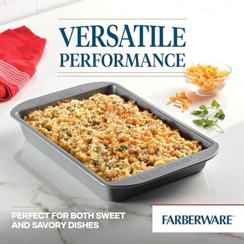 Farberware Nonstick Bakeware 9x13 Baking Pan, Rectangular Cake Pan, Gray — view 2