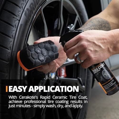 CERAKOTE® Rapid Ceramic Tire Coat - Long-Lasting Deep Black Tire Shine — view 2