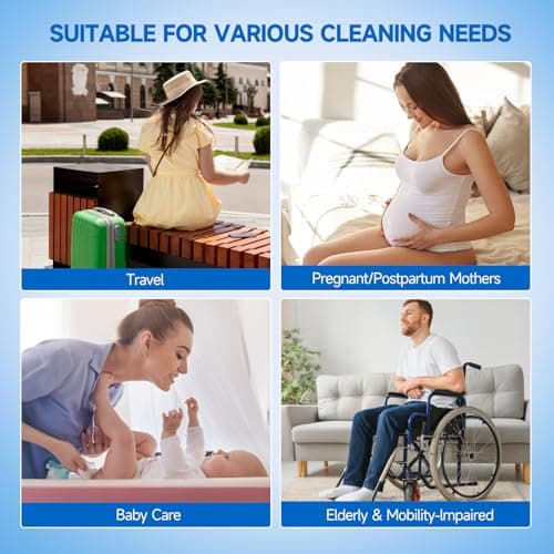 Morfone Portable Bidet for Travel, High Pressure Electric Handheld Sprayer 350ML with Dual Spray Modes, USB-C Rechargeable Waterproof Travel Bidet for Women, Men, Postpartum, Personal Hygiene(Black) — view 4