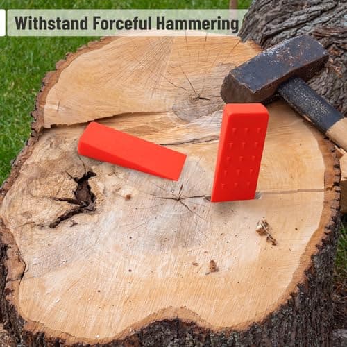 UNCO- Tree Felling Wedges with Spikes, 8 Inch, 6 pcs, Orange, Plastic Wedges for Tree Cutting, Logging Tools and Equipment — view 4