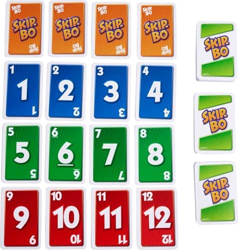 Mattel Games Skip Bo Card Game in Decorative Tin with 162 Cards, Sequencing Family Game for 2 to 6 Players, Kids Ages 7 Years & Older — view 4