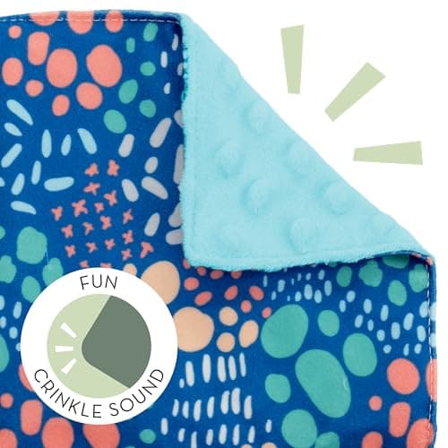 S&T INC. Aura Crinkle Squares Baby Toys, 6 Inch x 6 Inch, City Dots, 2 Pack — view 2