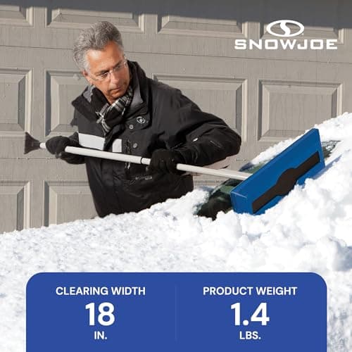 Snow Joe 2-in-1 SnowBroom Go with Ice Scraper & 18" to 23" Telescoping Handle - Compact & Lightweight Dual-Head Car Windshield Snow Remover with Soft Foam Brush for Trucks, SUVs & Sedans, SJBLZD-GO — view 3