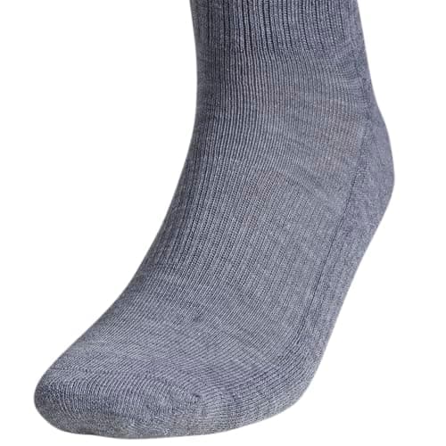 adidas Men's Athletic Cushioned Quarter Ankle Socks (6 Pairs) Durable & Comfortable, Heather Grey/Black, L — view 4
