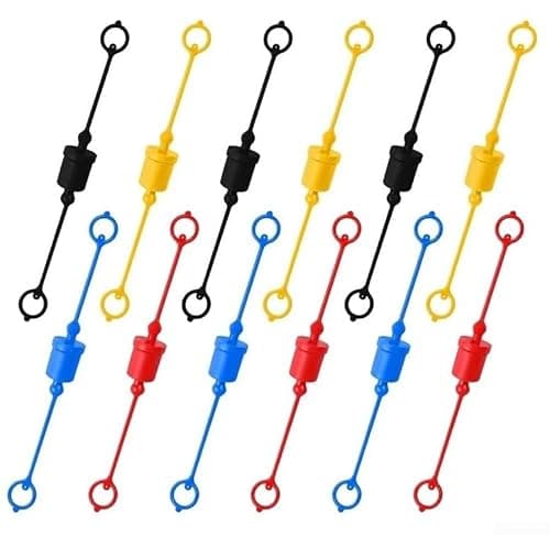 AugustknowU Hydraulic Dust 20 Pack for ISO7241A Couplers Male Dust and Female Covers Designed to Resist Oil, Chemicals, and Temperature Variations (1/4) — view 2