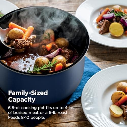 Ninja HyperHeat 6.5-Qt 9-in-1 Pressure Cooker with SimpliServe Pot, 1200-Watt Heating Element, HyperHeat Technology, Family-Sized Capacity, PFAS-Free Nonstick, PC201C (Canadian Version) — view 2