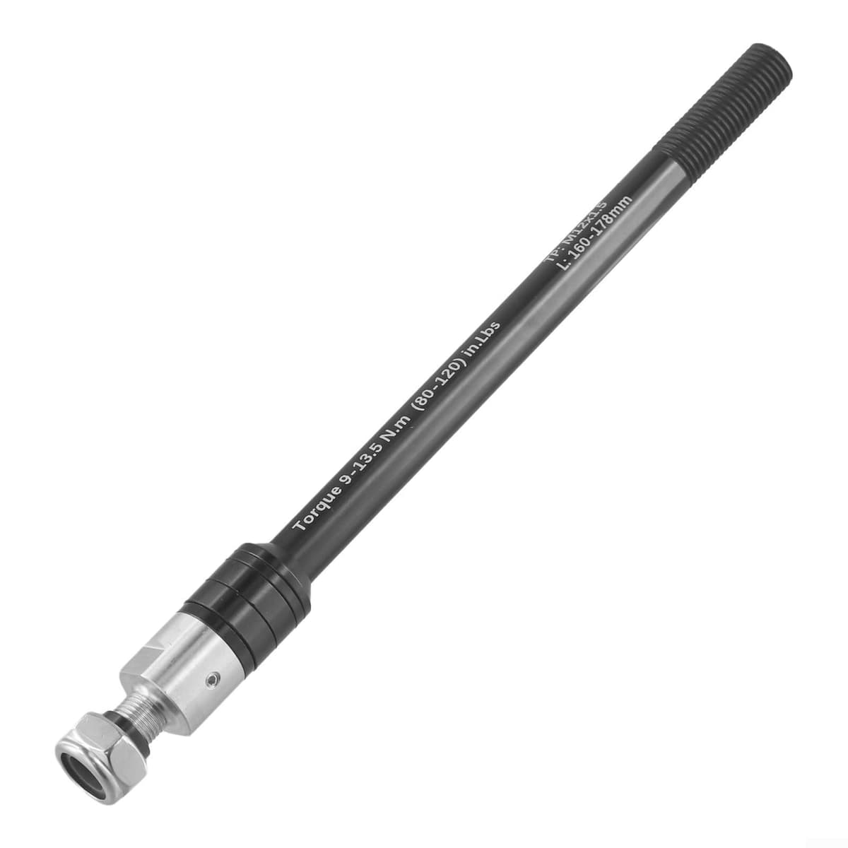 Autilyshop Adaptador de eje pasante de remolque de bicicleta de aleación de aluminio proceso CNC, longitud ajustable 160 178 mm P1.0 P1.5 P1.75 con 4 juntas para bicicleta Croozer eje de horquilla — view 2