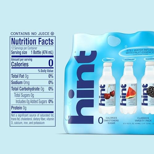 Hint Infused Bottled, Best Sellers Variety Pack - Sugar Free Flavored with Zero Calories, Natural Essences, and No Artificial Sweeteners - 16 Fl Oz (Pack of 12)