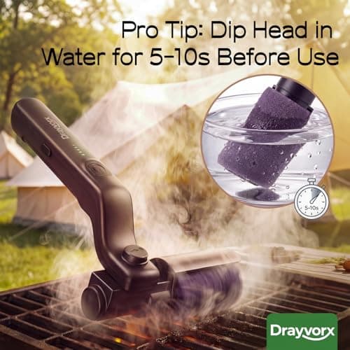 Drayvorx Electric Grill Brush, High Torque Grill Brush with 3-Speed Modes, 20kg Max Torque BBQ Cleaner Safe for Porcelain Cast Iron Stainless Steel, Reinforced Steel Bristles, for Fathers Day — view 5
